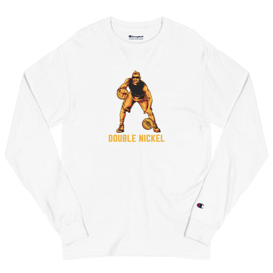 Men's Champion Long Sleeve Shirt with colored Basketball Logo